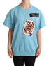 Dolce & Gabbana BLue Queen Of Hearts Card Sweater T-shirt